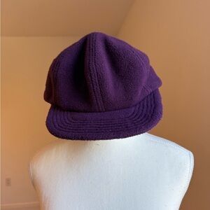 Purple Fleece Newsboy Style Cap
